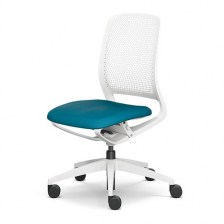 Light grey frame with blue seat pad